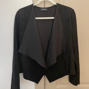 Blacked Suede Cardigan